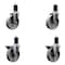 Service Caster 5'' Semi Steel Wheel Swivel 1-5/8'' Expanding Stem Caster Set 2 Brakes, 4PK SCC-EX20S514-SSS-2-PLB-2-158 - alternate 1